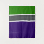 青と緑の色のブロックアート タペストリー (正面)