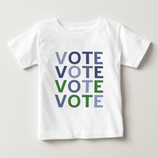 青と緑の色合いで投票しよう ベビーTシャツ (正面)