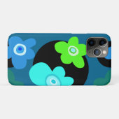 青と緑の花ケースメイトiPhoneケース Case-Mate iPhoneケース (裏面(横))