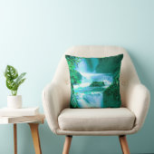 青と緑の落ち着いた滝 クッション (椅子)