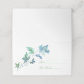 青と緑の葉の茎の名前プレースカード プレイスカード (外部開封)