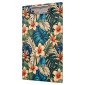 青と緑の葉を持つ熱帯の花 クリップボード (左)