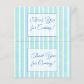 青と緑の赤ストライプのちゃんシャワーラッフルチケット チラシ (裏面)