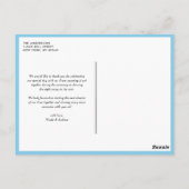 青と緑の鳥のフローラありがとうはがき ポストカード (裏面)