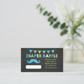 青と緑の黒板おむつラッフルチケット エンクロージャーカード (スタンド正面)