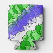 青と緑の（ばちゃばちゃ）跳ねる動揺してクーラーボックス 缶クーラー (裏面)