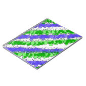 青と緑の（ばちゃばちゃ）跳ねる 動揺して ノートブック (左側)