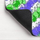 青と緑の（ばちゃばちゃ）跳ねる 動揺して マウスパッド (コーナー)