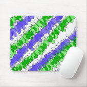 青と緑の（ばちゃばちゃ）跳ねる 動揺して マウスパッド (マウス)