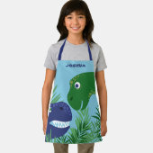 青と緑のDinoの名前の追加 エプロン (インサイチュ)