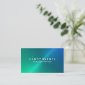 青と緑のSheen名刺 名刺 (スタンド正面)