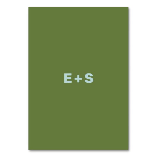 青と緑のWes Andersonのテーインスパイアブル番号 テーブルナンバー (裏面)