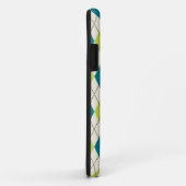 青と緑アーガイル柄の Case-Mate iPhoneケース (裏面/右)