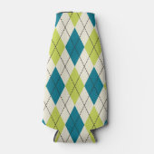 青と緑アーガイル ボトルクーラー (正面)