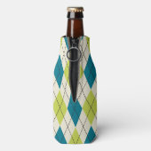 青と緑アーガイル ボトルクーラー (ボトル裏面)