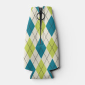 青と緑アーガイル ボトルクーラー (裏面)