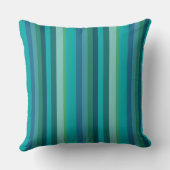 青と緑ストライプの クッション (裏面)