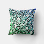 青と緑 クッション (裏面)