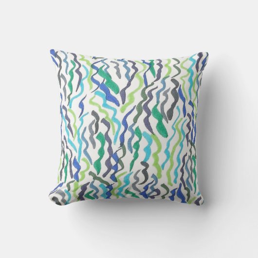 青と緑 クッション (正面)