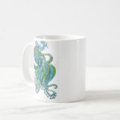 青と緑 コーヒーマグカップ (正面左)