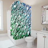 青と緑 シャワーカーテン (インサイチュ)