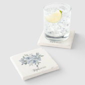 青と緑 ストーンコースター (横)