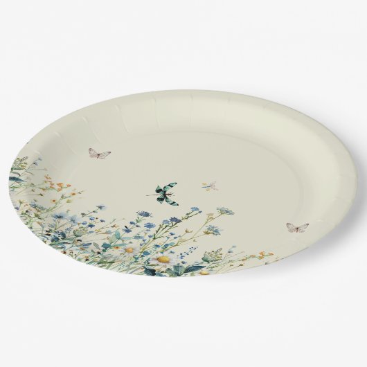 青と緑 ペーパープレート (アングル)