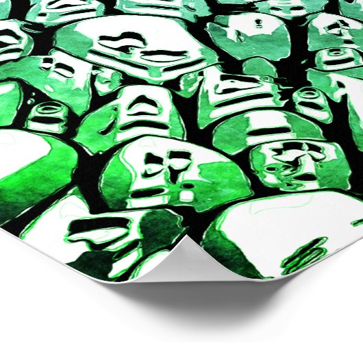 青と緑 ポスター (角)