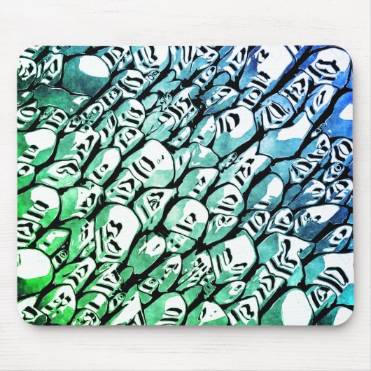 青と緑 マウスパッド (正面)