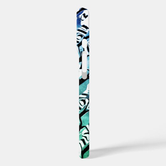 青と緑 Case-Mate iPhoneケース (裏面 / 左)