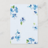 青と繊細な開花詳細 エンクロージャーカード (裏面)