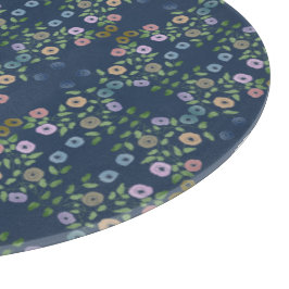 青と花のカッティングボード カッティングボード