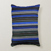青と花崗岩のストライプアクセント枕 アクセントクッション (正面(垂直))