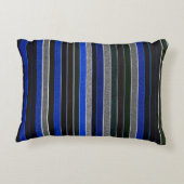 青と花崗岩のストライプアクセント枕 アクセントクッション (裏面)