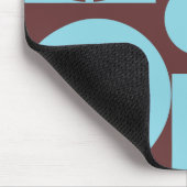 青と茶のピースドット マウスパッド (コーナー)