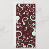 青と茶の渦巻き招待状 招待状 (裏面)