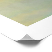 青と茶の鶴の線画 ポスター (角)