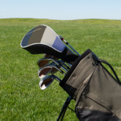 青と茶色のストライプパターン ゴルフヘッドカバー (インサイチュ)