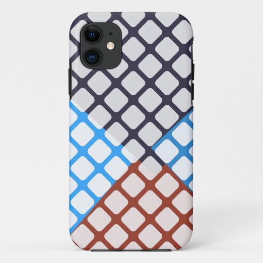 青と茶色のダイヤアーガイルモンド Case-Mate iPhoneケース (裏面)