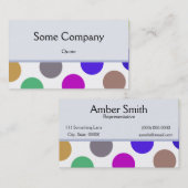 青と茶色のドカラフルット 名刺 (正面/裏面)