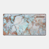 青と茶色の大理石 デスクマット (正面)