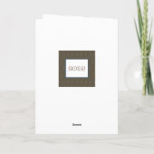 青と茶色の幸せの父の日の息子 カード (裏面)