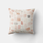 青と茶色の抽象芸術カラーDesignFleece毛布 クッション (裏面)