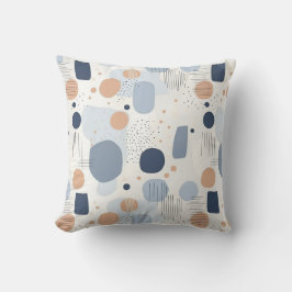 青と茶色の抽象芸術カラーDesignFleece毛布 クッション