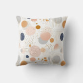 青と茶色の抽象芸術カラーDesignFleece毛布 クッション (裏面)