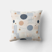 青と茶色の抽象芸術カラーDesignFleece毛布 クッション (裏面)