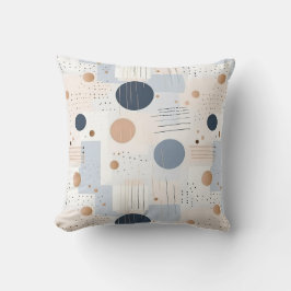 青と茶色の抽象芸術カラーDesignFleece毛布 クッション