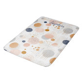 青と茶色の抽象芸術カラーDesignFleece毛布 バスマット (アングル)