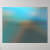 青と茶色の抽象芸術グロー#2ポスター ポスター (正面)