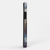 青と茶色の抽象芸術絵画の電話ケース Case-Mate iPhoneケース (裏面/右)